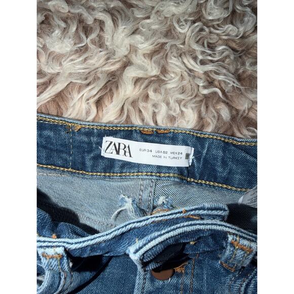 Zara women’s button zipper distressed skinny jeans - Picture 5 of 16